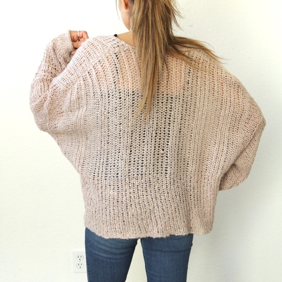 Wild Fable Oversized Knit Sweater Cardigan Pink - Picture 3 of 6